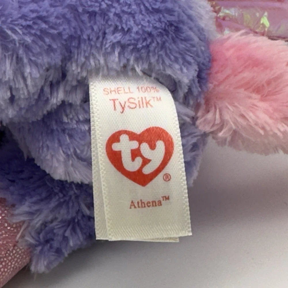Ty Beanie‎ Boos - ATHENA the Purple Pegasus 6 Inch Claire's Exclusive Tags 6